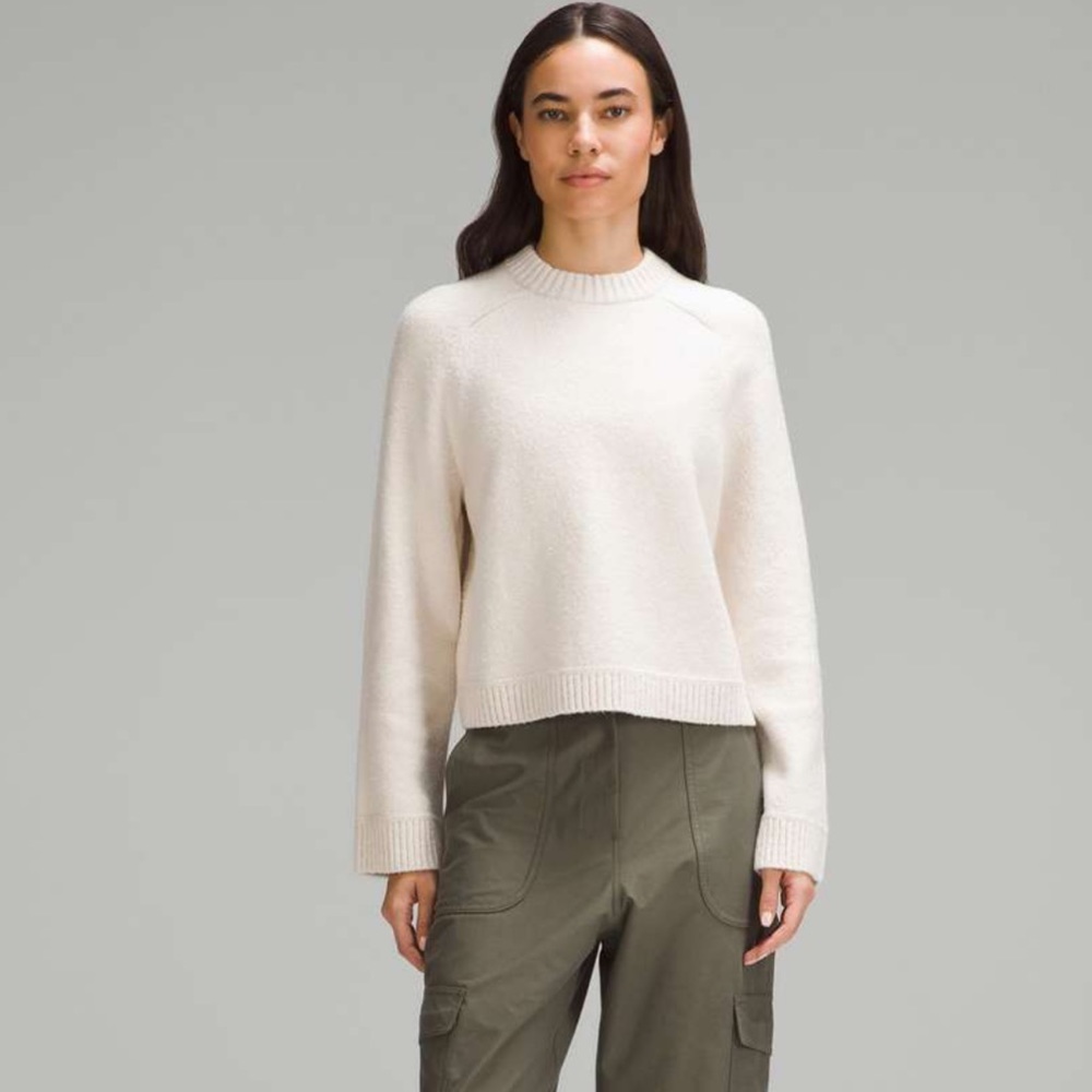 Brushed Cotton Merino Blend Crewneck - Picture 5 of 10